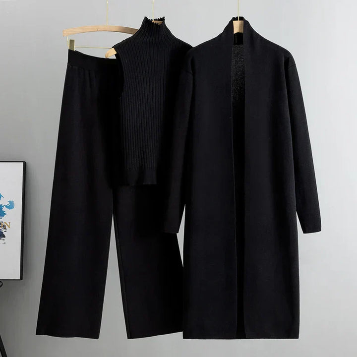 Felicia | Damen Dreiteiliges Hosen-Set mit Lockerer Passform