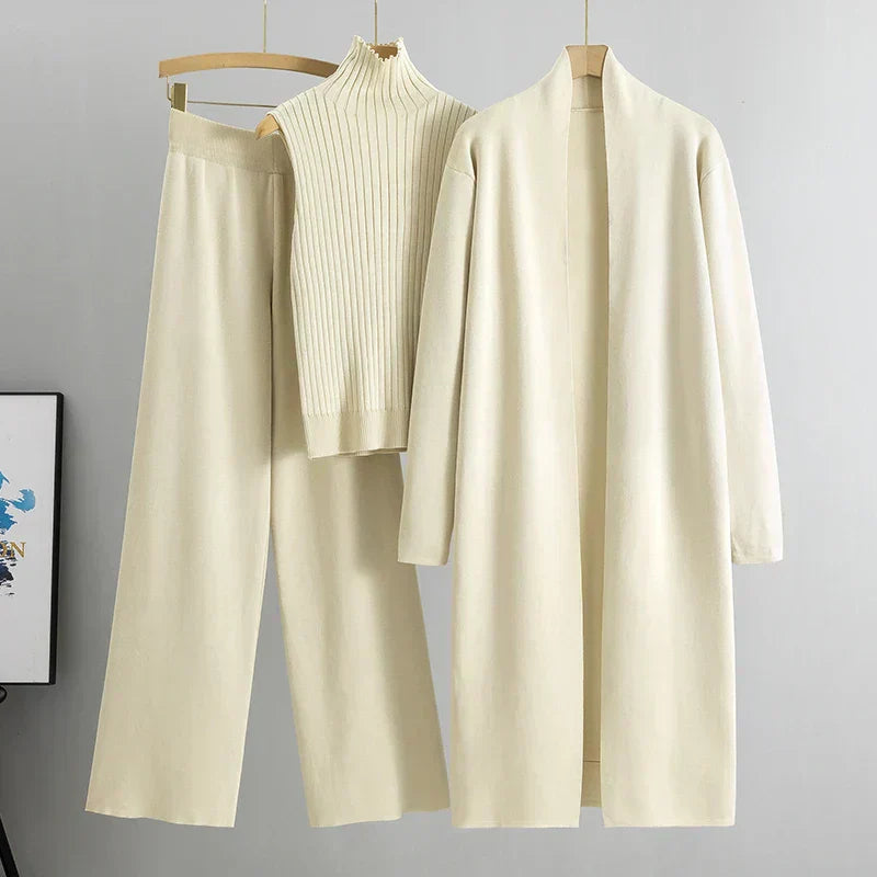 Felicia | Damen Dreiteiliges Hosen-Set mit Lockerer Passform