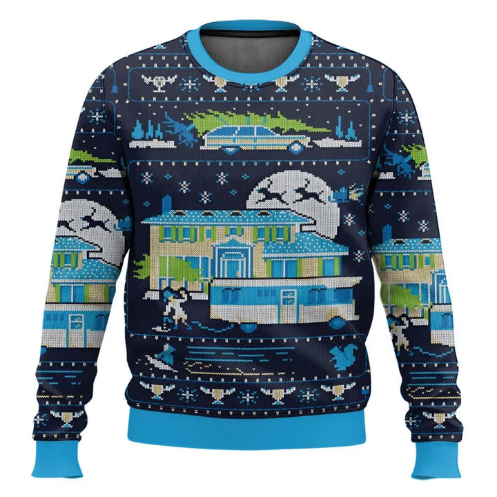 Lukas | Herren Lustiger Ski-Themen-Weihnachtspullover
