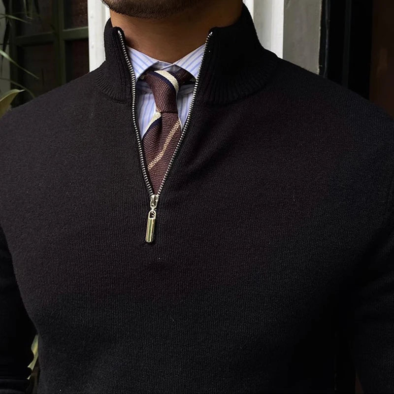Elias | Herren Frühling Viertelzip Pullover