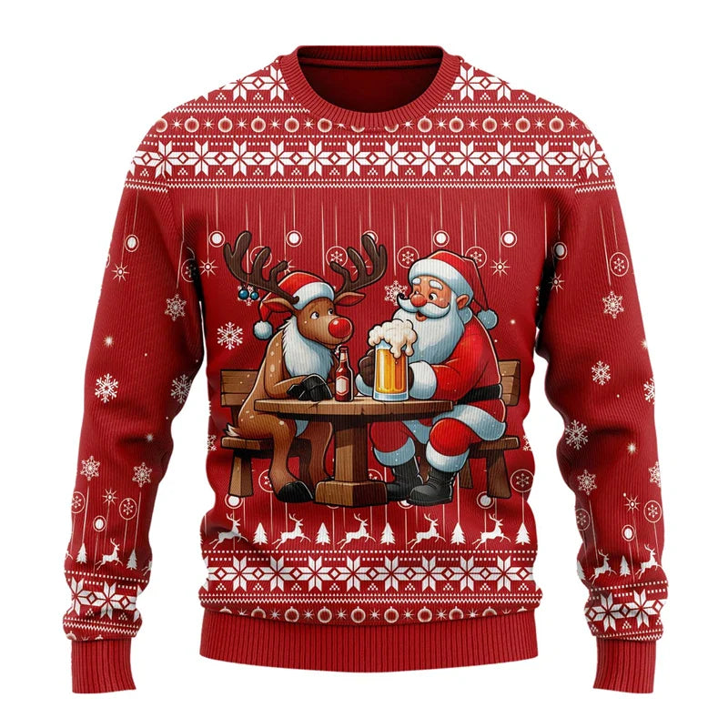 Karl | Herren Lustiger Bier-Weihnachtspullover