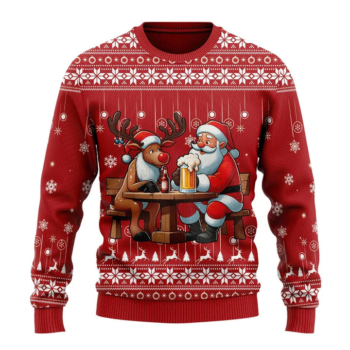 Karl | Herren Lustiger Bier-Weihnachtspullover