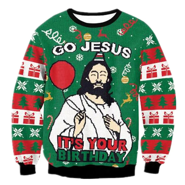 Emil | Lustiger Herren-Weihnachtspullove rJesus’ Geburtstag