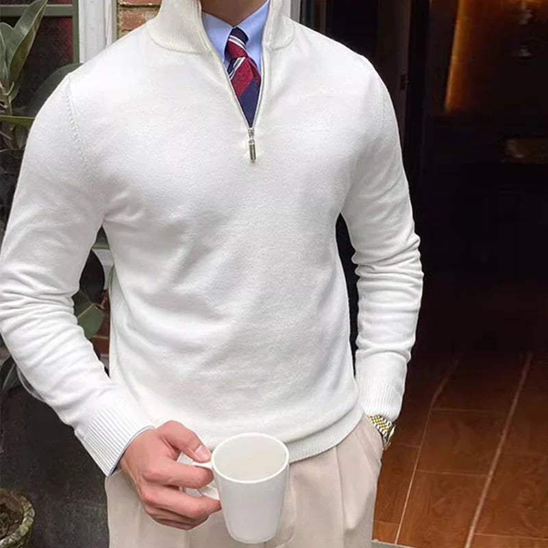 Elias | Herren Frühling Viertelzip Pullover