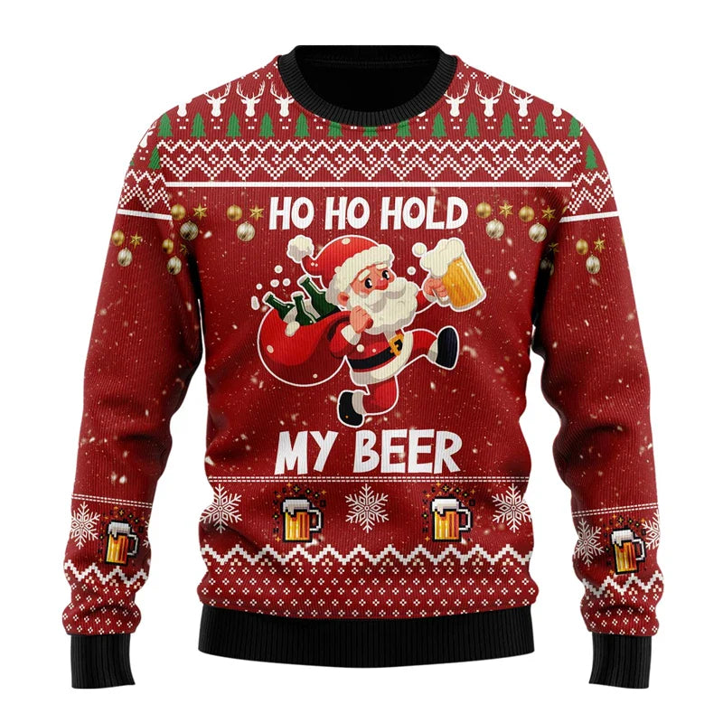 Karl | Herren Lustiger Bier-Weihnachtspullover