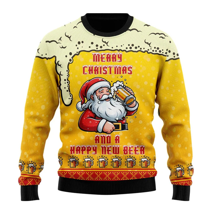 Karl | Herren Lustiger Bier-Weihnachtspullover