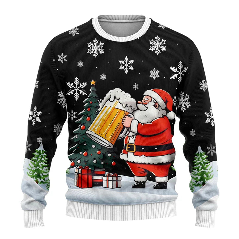 Karl | Herren Lustiger Bier-Weihnachtspullover