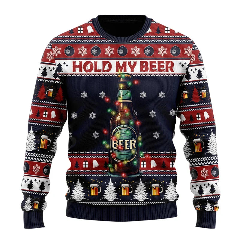 Karl | Herren Lustiger Bier-Weihnachtspullover