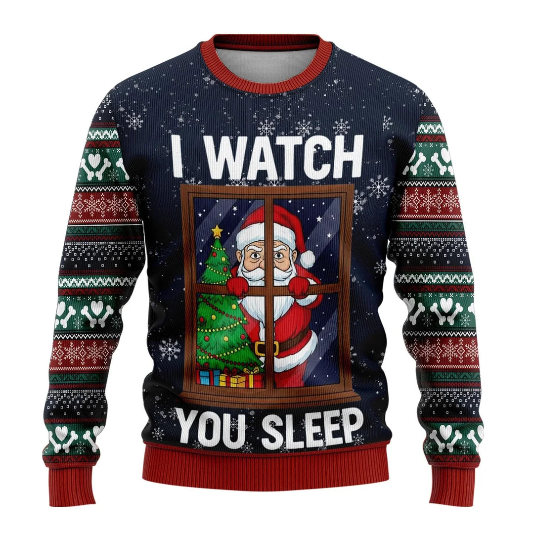 Benjamin | Herren Weihnachtspullover mit Schneemann-Print