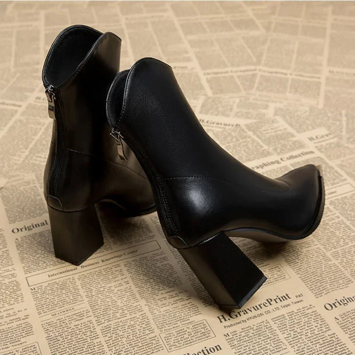 Angela | Damen-Frühjahrs-Stiefeletten mit spitzer Kappe und Absatz
