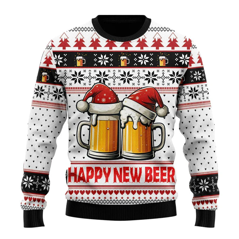Karl | Herren Lustiger Bier-Weihnachtspullover