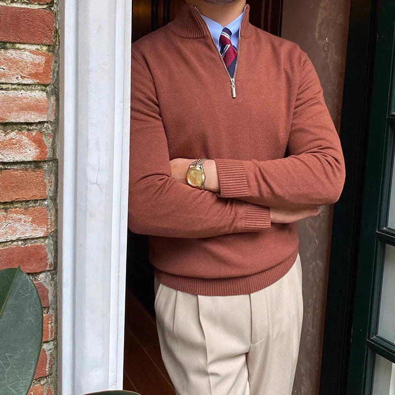 Elias | Herren Frühling Viertelzip Pullover