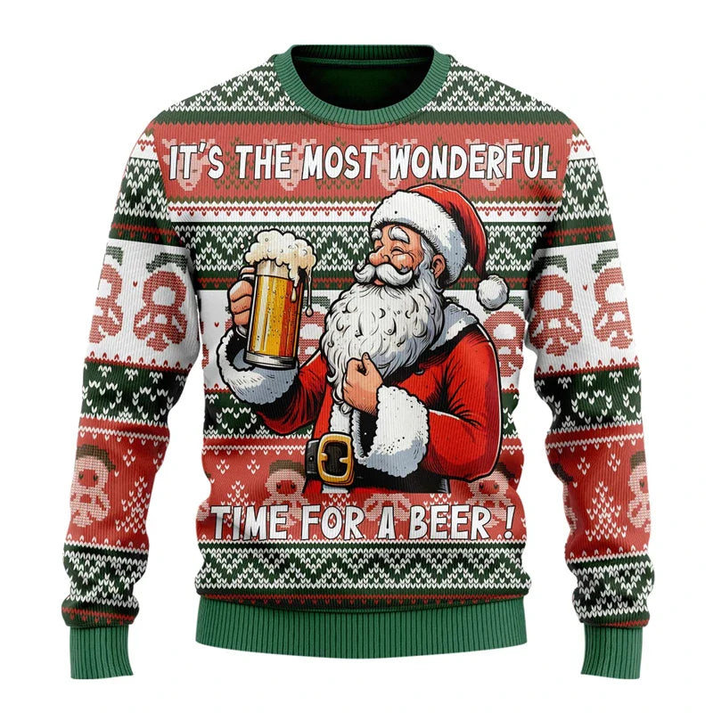 Karl | Herren Lustiger Bier-Weihnachtspullover