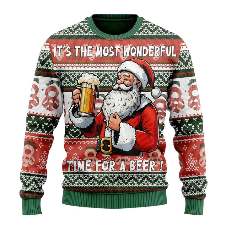 Karl | Herren Lustiger Bier-Weihnachtspullover