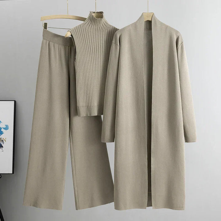Felicia | Damen Dreiteiliges Hosen-Set mit Lockerer Passform