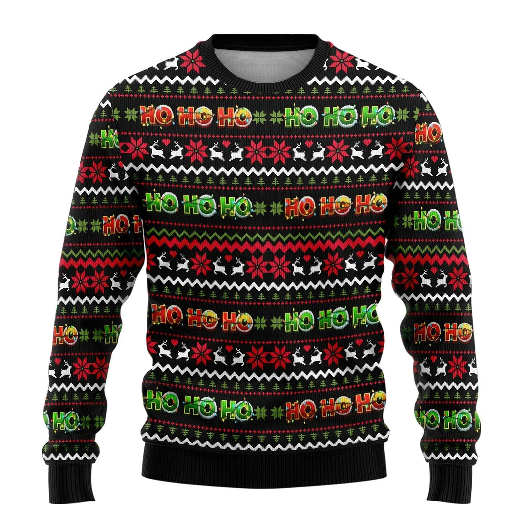 Benjamin | Herren Weihnachtspullover mit Schneemann-Print
