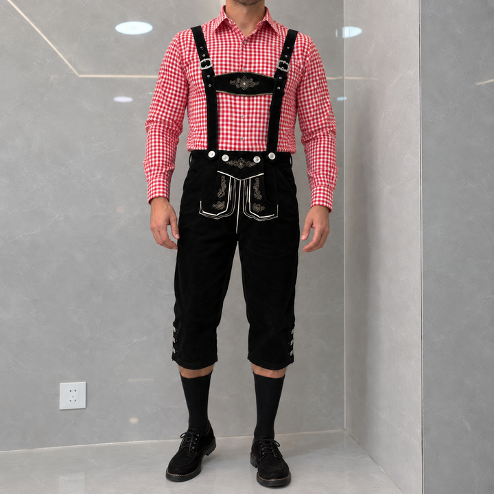 Thomas | Herren Trachten Kniebundhose mit Hosenträgern Oktoberfest