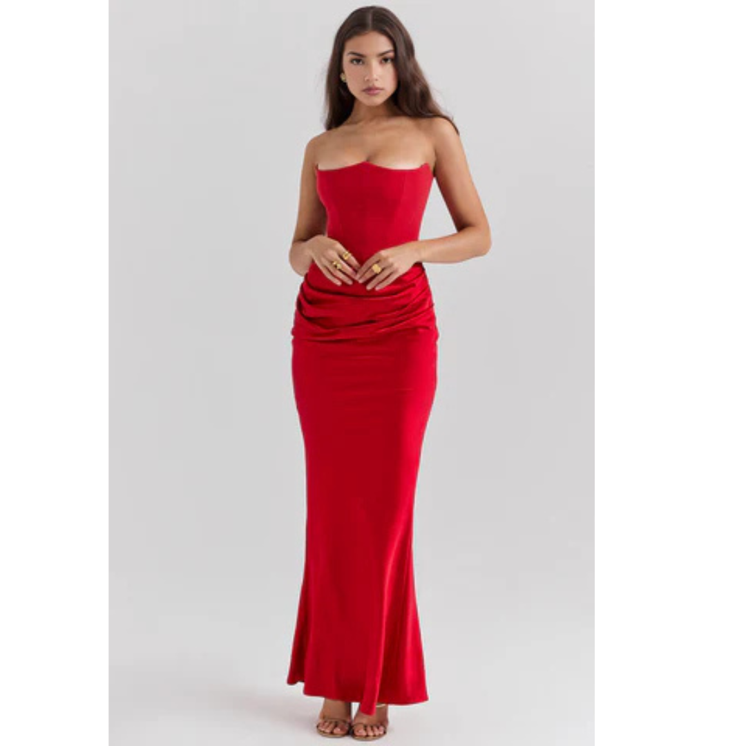 Elfriede | Damen Langes Bodycon-Kleid für formelle Hochzeitsgäste