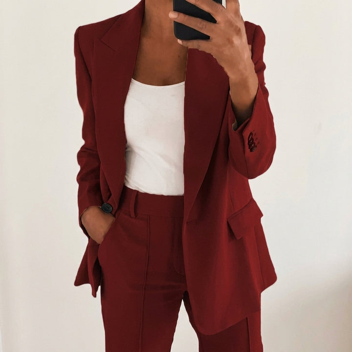 Amelie | Damen Tailliertes Business Anzug Set