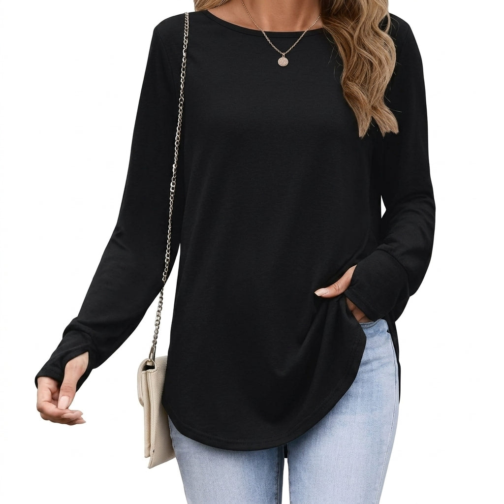 Leonie | Damen Tunika mit buntem Mandala-Druck und 3/4-Ärmeln