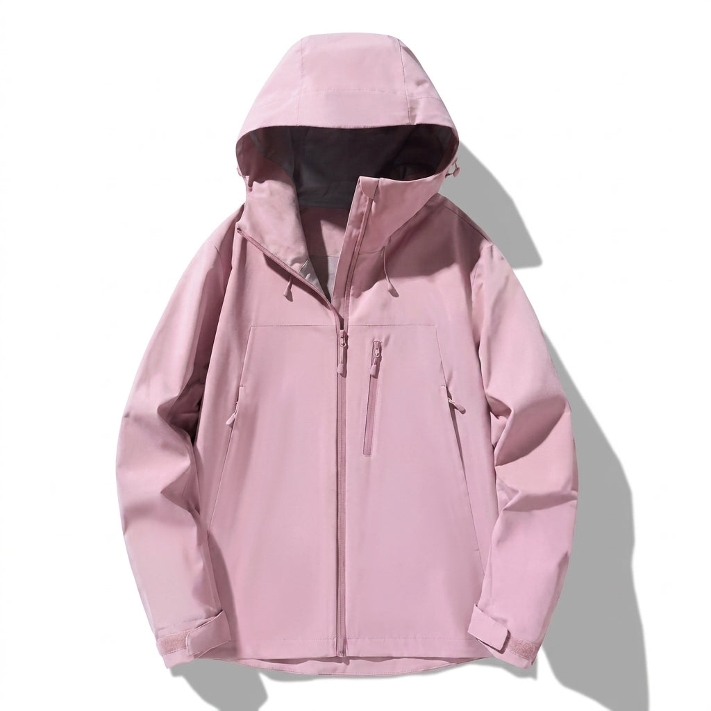 Greta | Winterjacke Damen Gefütterte Kapuzenjacke mit Reißverschlusstaschen