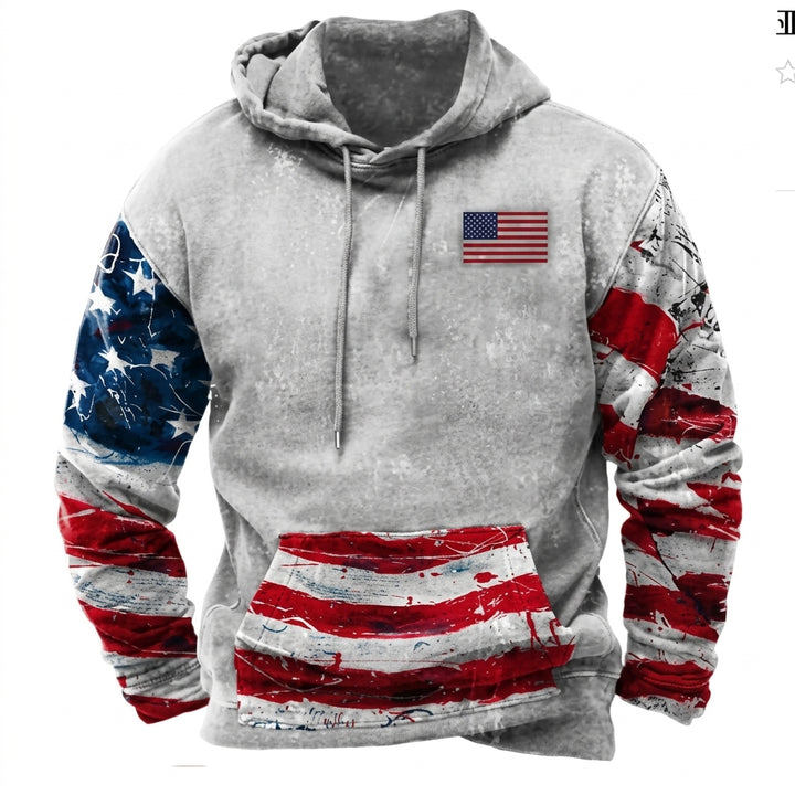 Heinrich | Herren Winter-Kapuzenpullover mit Tribal-Muster-Detail