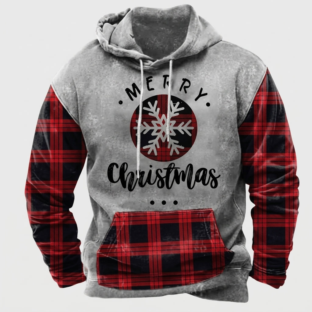 Heinrich | Herren Winter-Kapuzenpullover mit Tribal-Muster-Detail