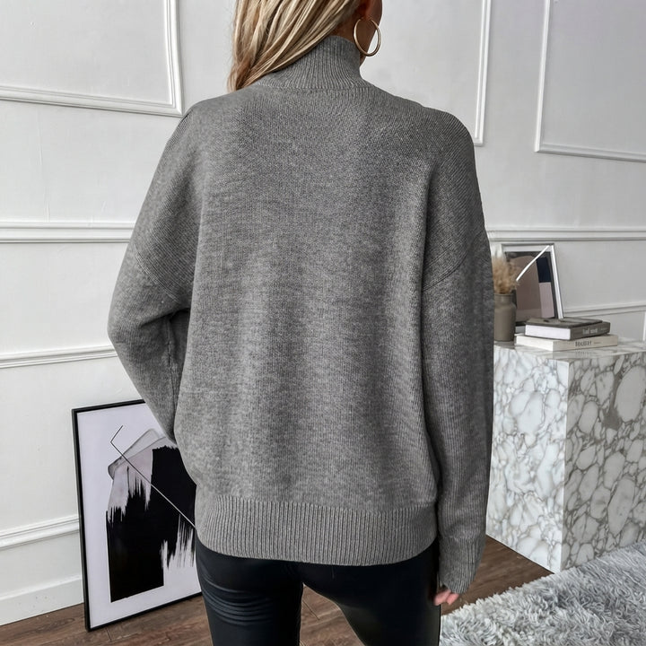 Bettina | Damen Off-Shoulder Rollkragenpullover Aus Strick