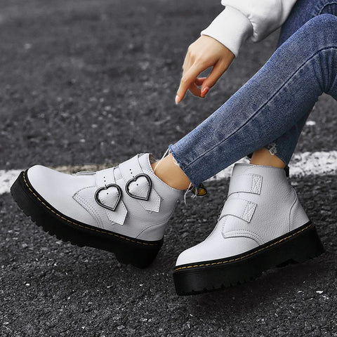 Gabriela | Damen Modische Stiefeletten mit dicker Sohle