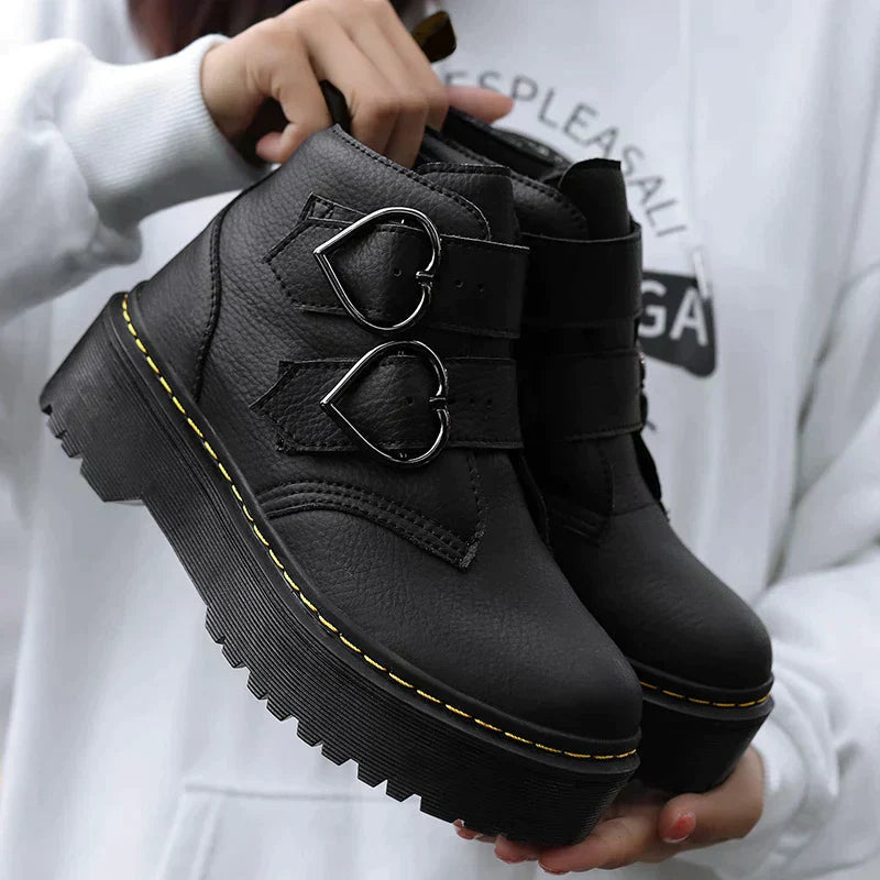 Gabriela | Damen Modische Stiefeletten mit dicker Sohle