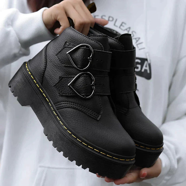 Gabriela | Damen Modische Stiefeletten mit dicker Sohle