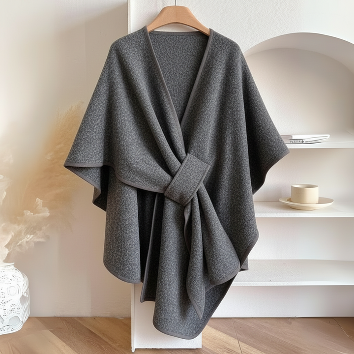 Veronika | Damen Drapierte Wickel-Weste mit Taillengürtel