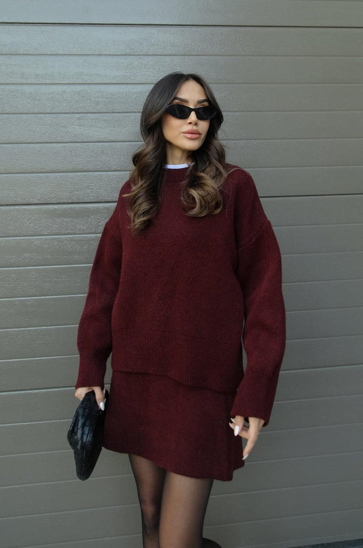 Magdalena | Damen Langarm Pullover Rock Set