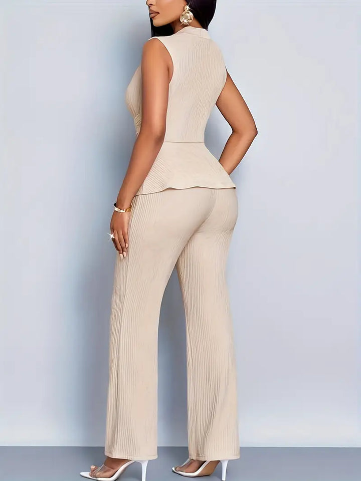 Marie | Damen Ärmelloses Top Und Hosen Set