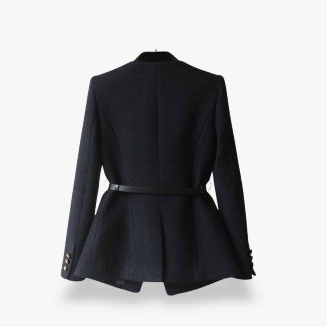 Sarah | Damen Maßgeschneiderter Blazer mit Gürtel und Knopfverschluss