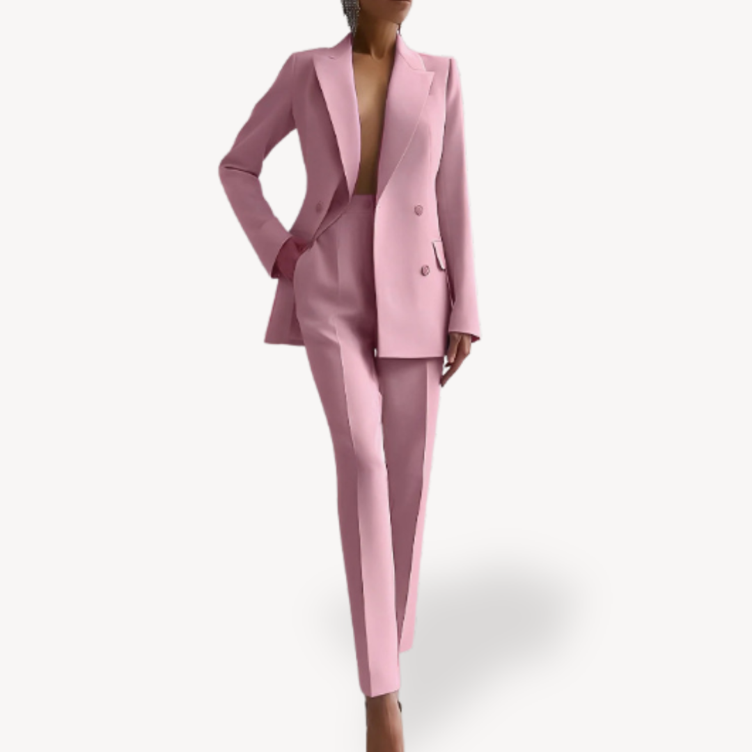 Nadine | Damen Maßgeschneiderter Blazer mit Hose, Zweiteiliges Anzug-Set