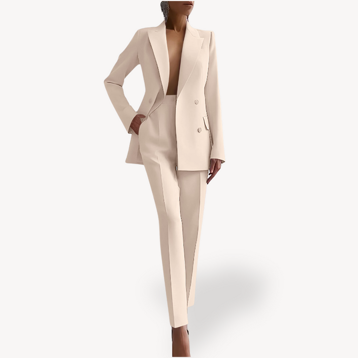Nadine | Damen Maßgeschneiderter Blazer mit Hose, Zweiteiliges Anzug-Set