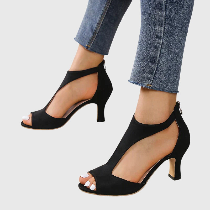 Karin | Damen Frühlings Cutout Sandaletten Mit Offener Zehenpartie