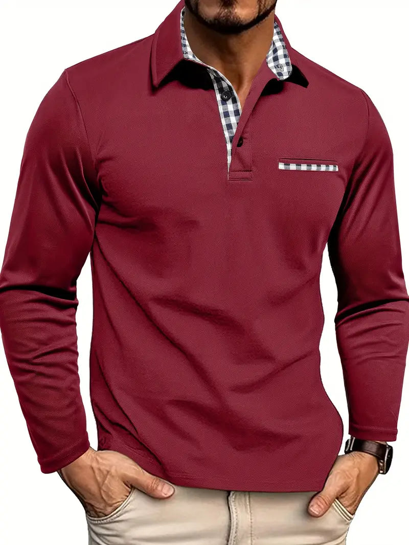 Oliver | Herren Langarm Freizeit-Polohemd