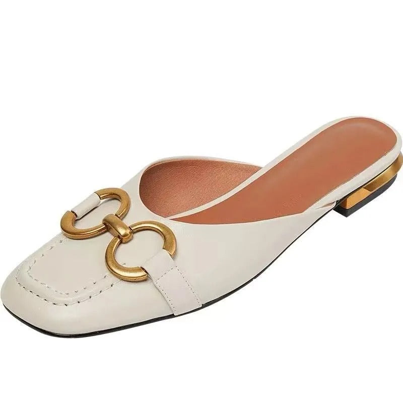 Pauline | Damen Slip-On Sandalen mit Schnallendesign