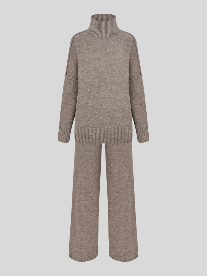 Eva | Damen Gemütliches Oversize Strickpullover Lounge-Set