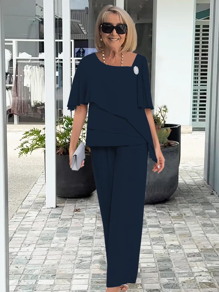 Doris | Damen Elegantes Zweiteiliges Abend Set Mit Top Und Hose