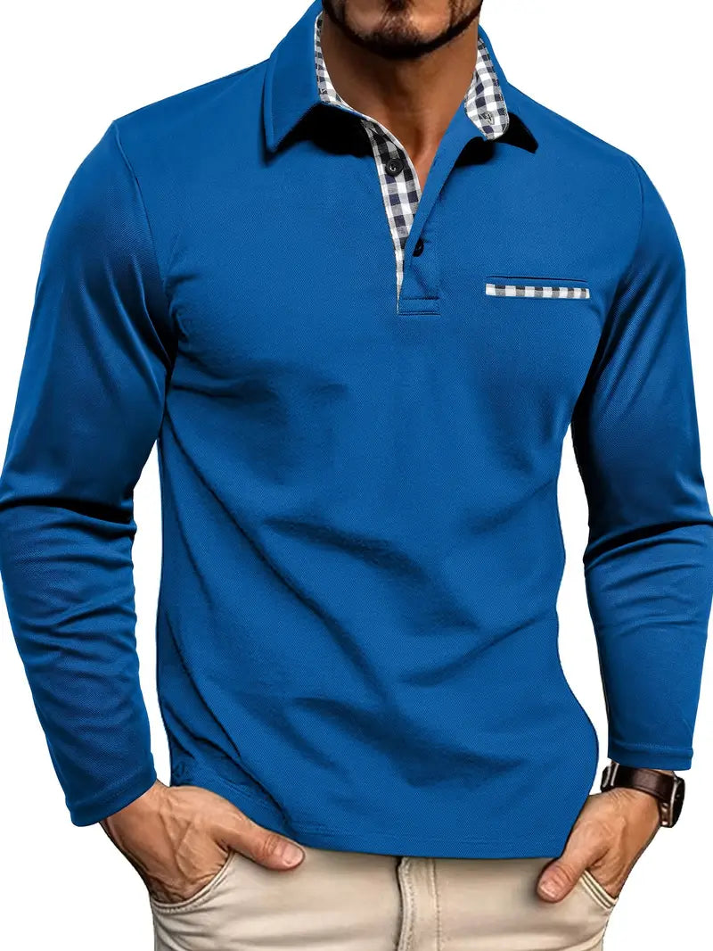 Oliver | Herren Langarm Freizeit-Polohemd