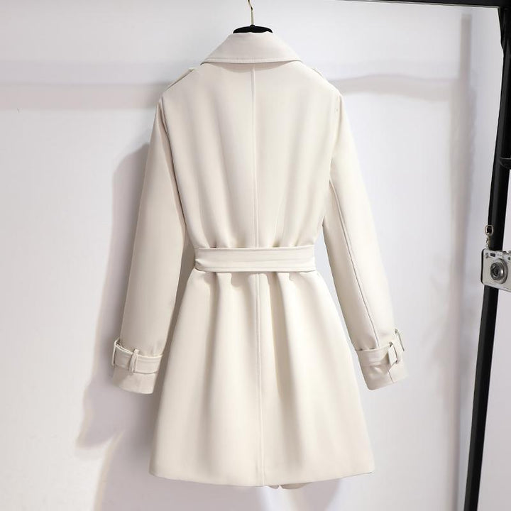 Angela | Damen Chic Trenchcoat mit langen Ärmeln