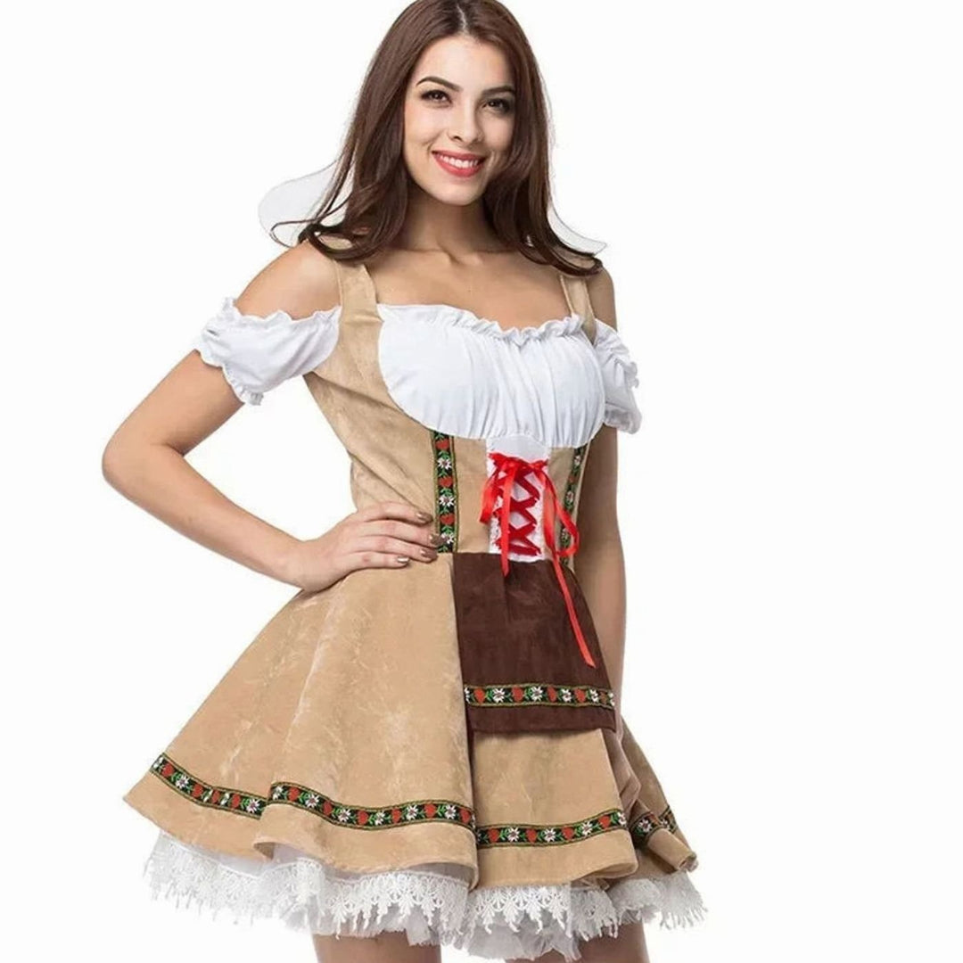 Bayerisches Paar Trachtenset Herren Lederhosen Damen Dirndl Oktoberfest Kostüm