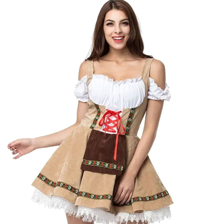 Bayerisches Paar Trachtenset Herren Lederhosen Damen Dirndl Oktoberfest Kostüm