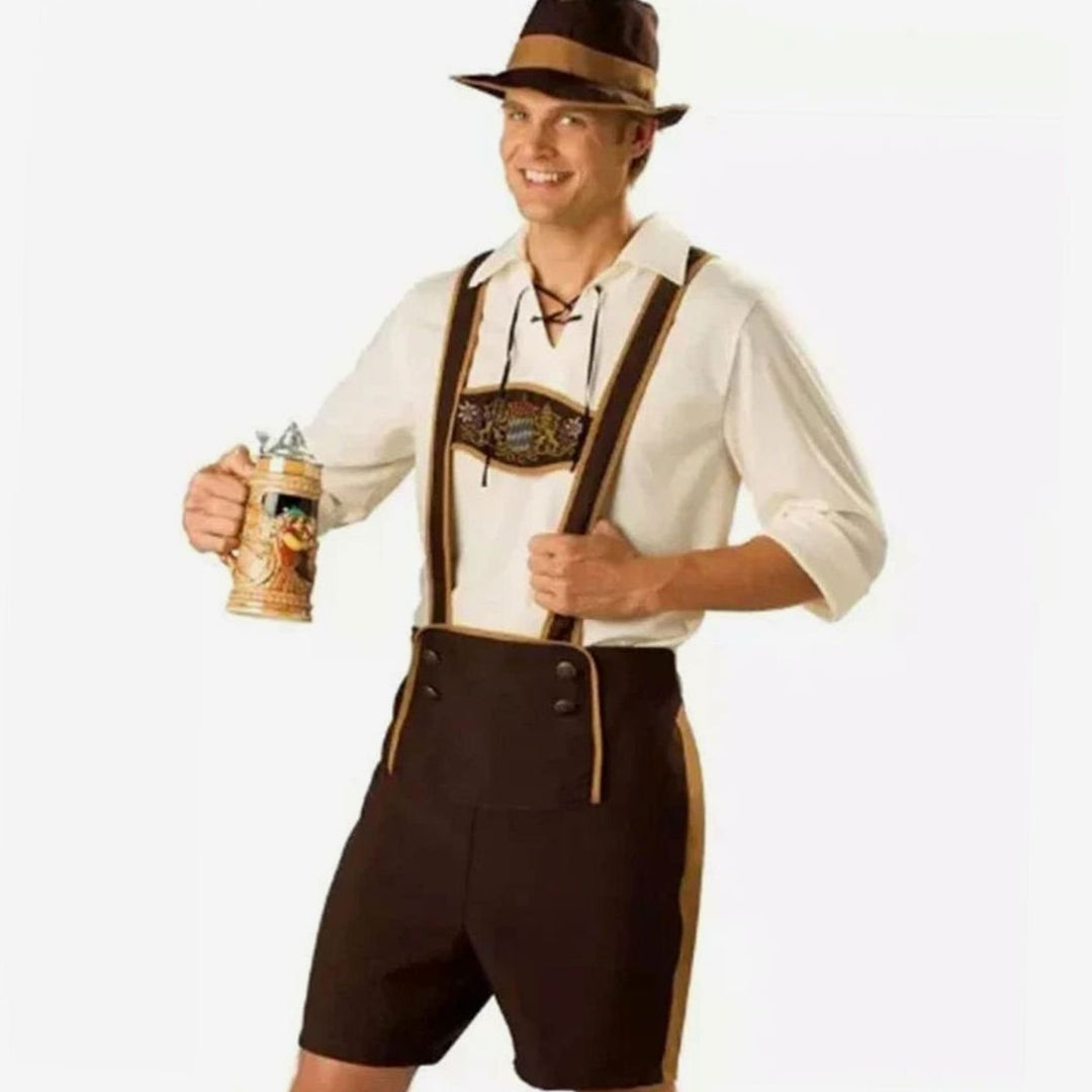 Bayerisches Paar Trachtenset Herren Lederhosen Damen Dirndl Oktoberfest Kostüm