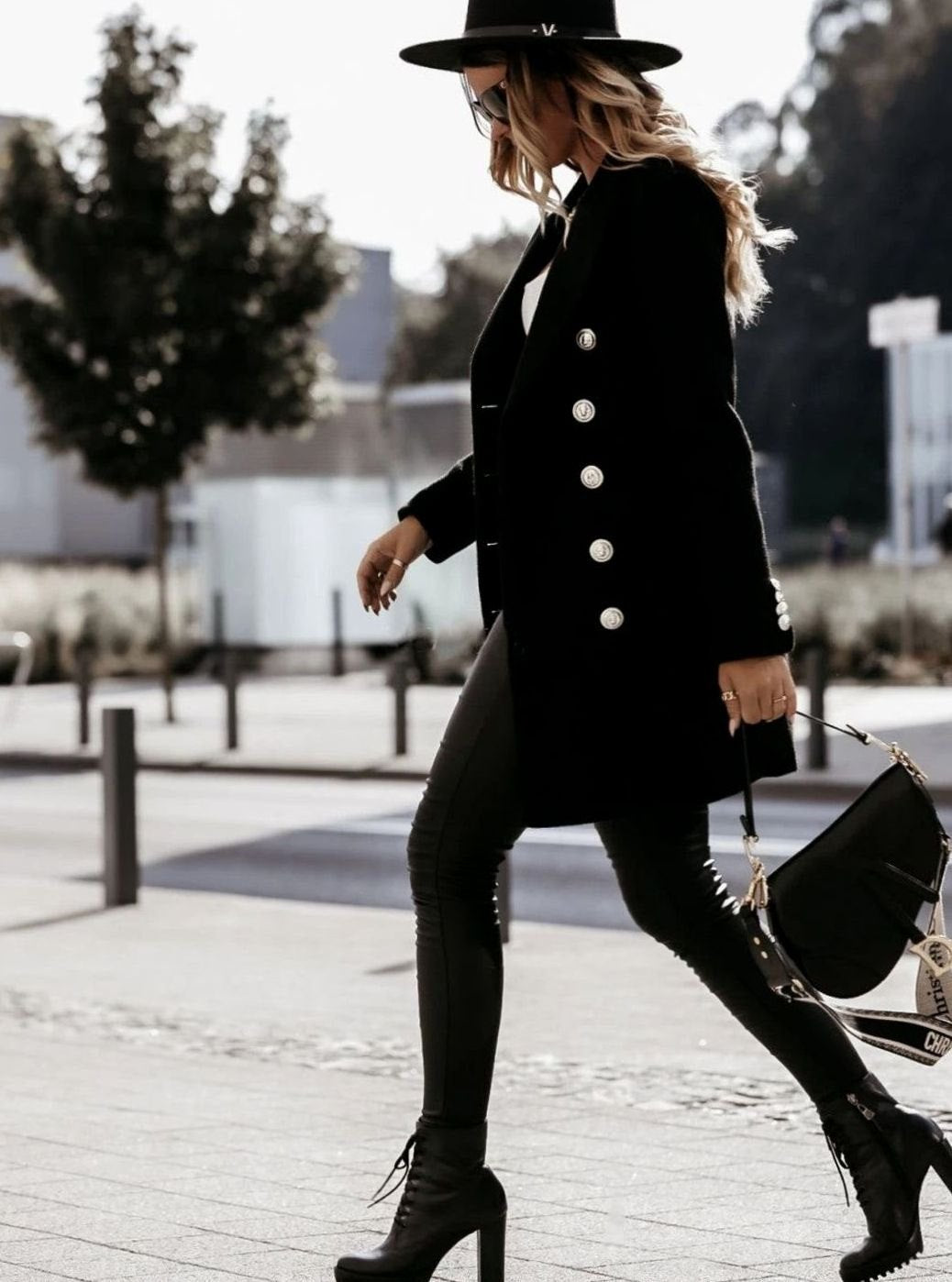 Übergangsjacke Damen Doppelreihiger Langmantel Slim-Fit