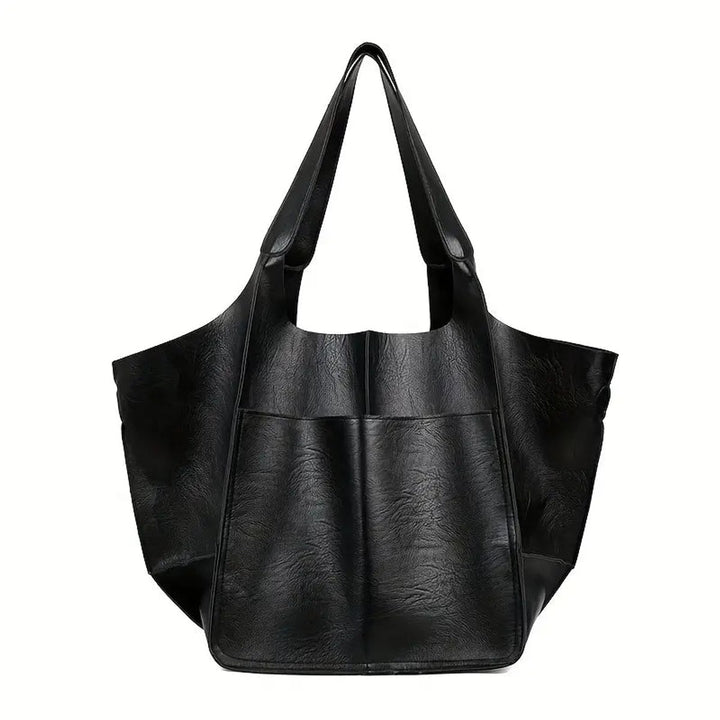 Übergroße Veganleder Tote Bag mit Magnetverschluss