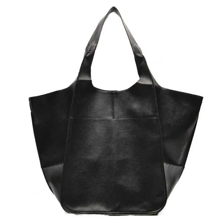 Übergroße Veganleder Tote Bag mit Magnetverschluss
